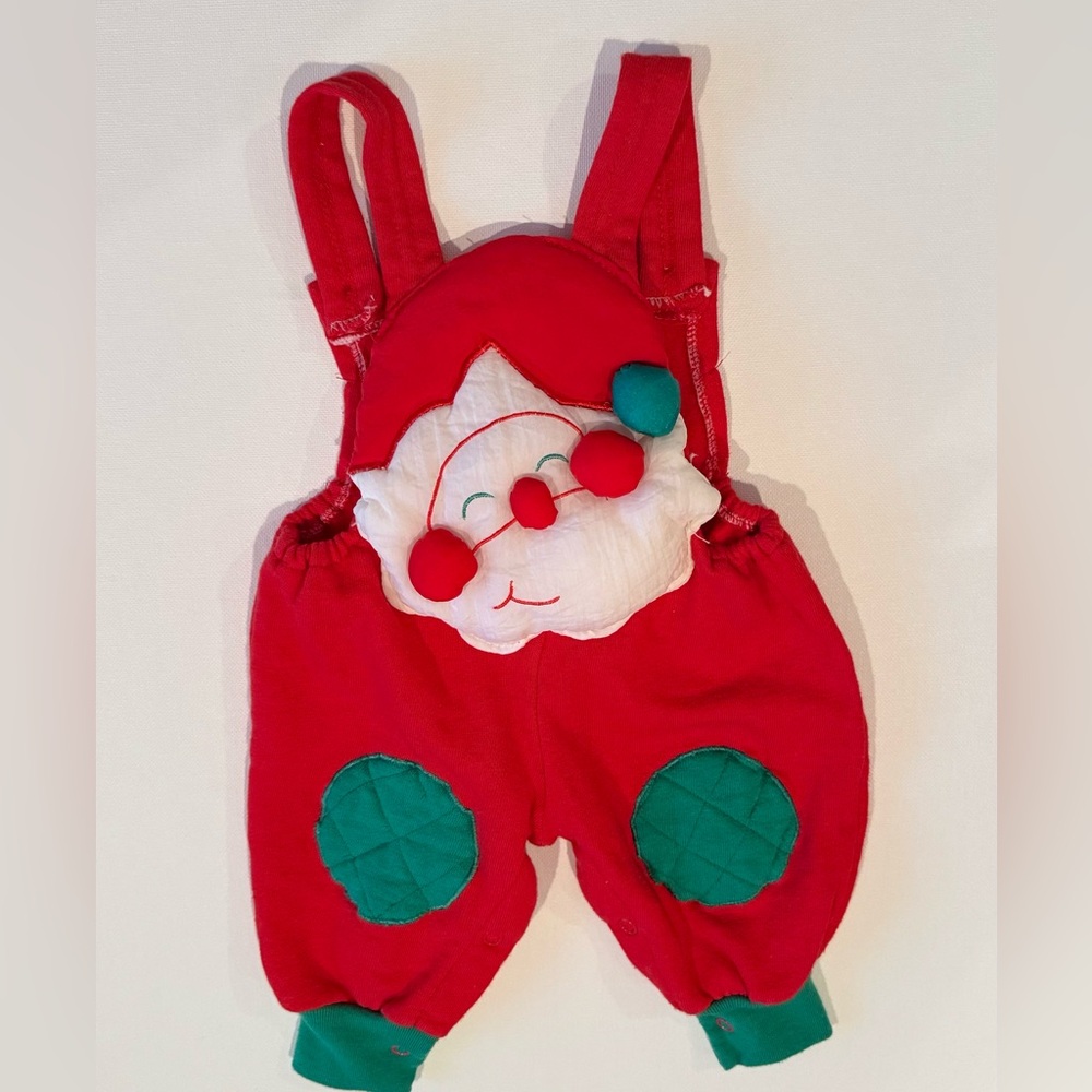 Santa Overalls 0-6 Months